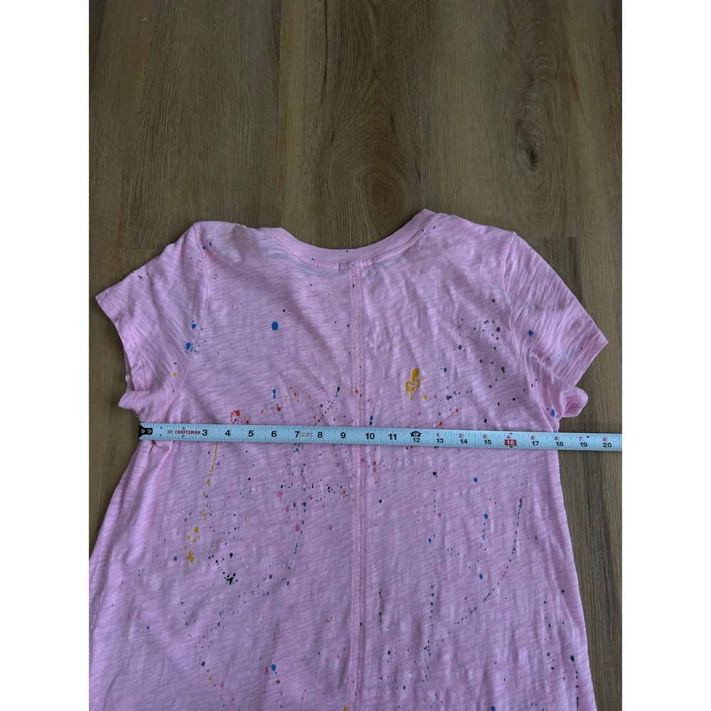 ATM Anthony Thomas Melillo Splatter-print T-shirt Dress In Azalea Splatter  M - Picture 7 of 8